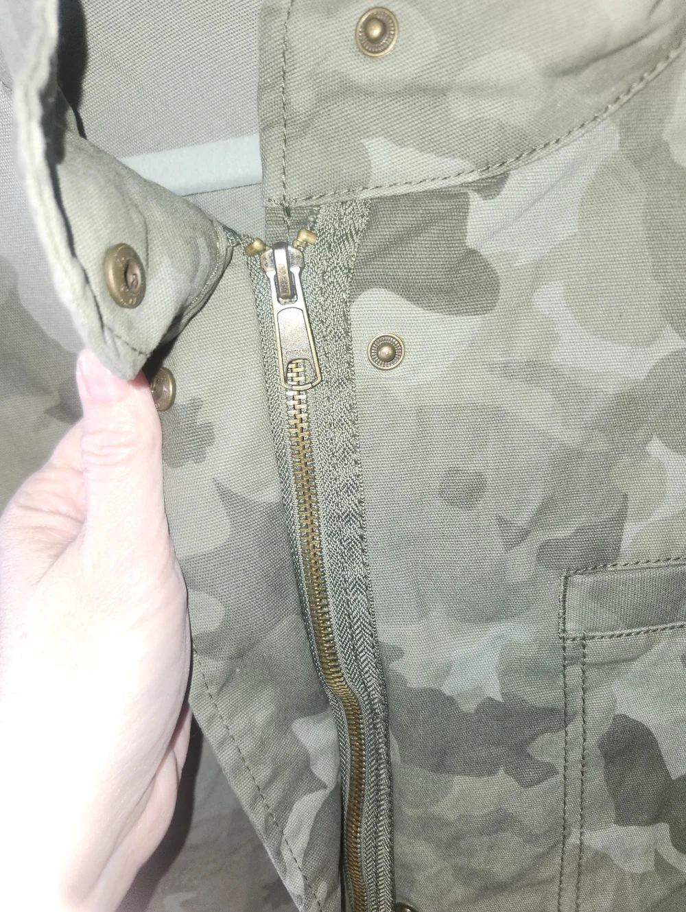 Old Navy Dark Olive Camo Utility Jacket XXL Contemporary Streetwear Military Chi